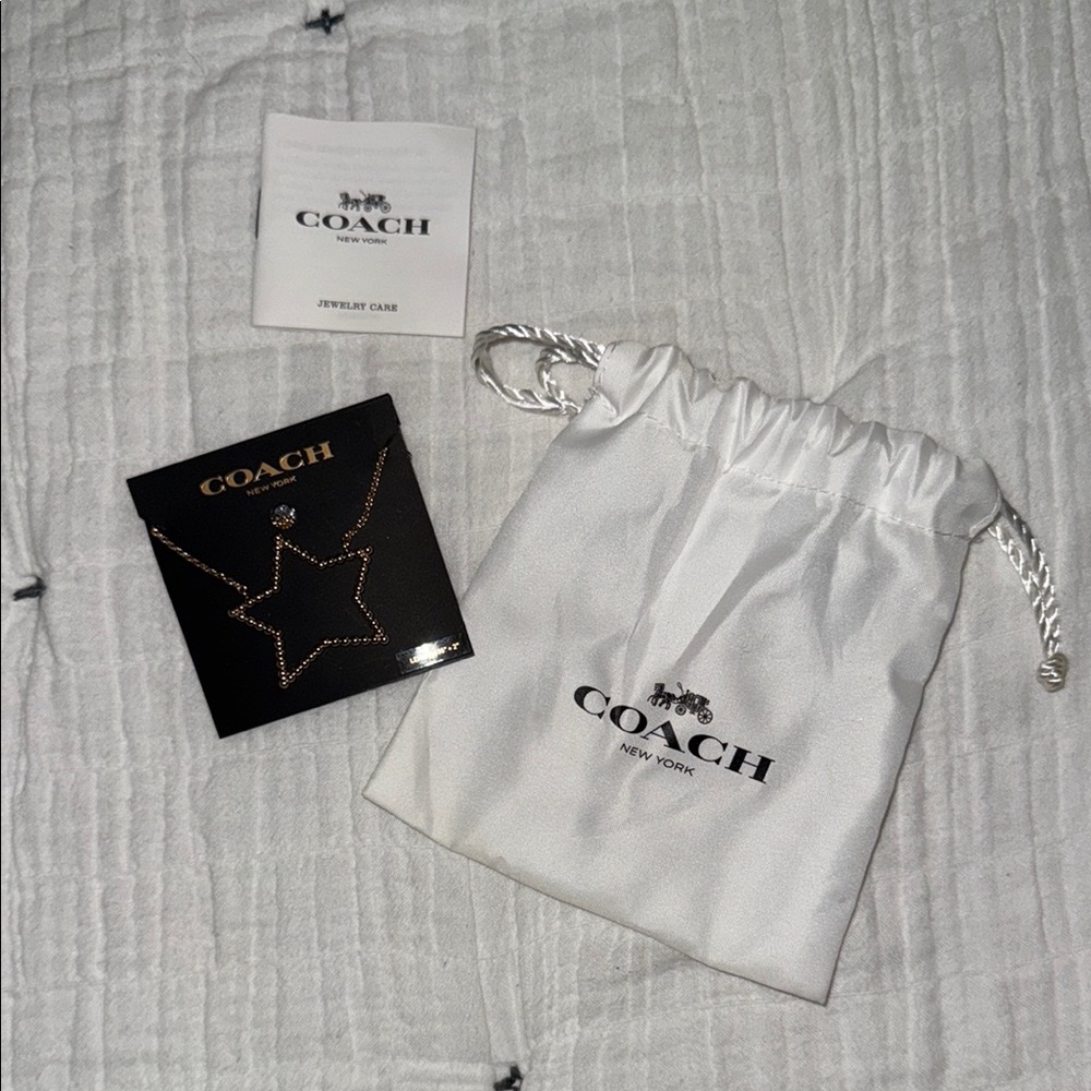 Coach Gold Star Pendant Necklace